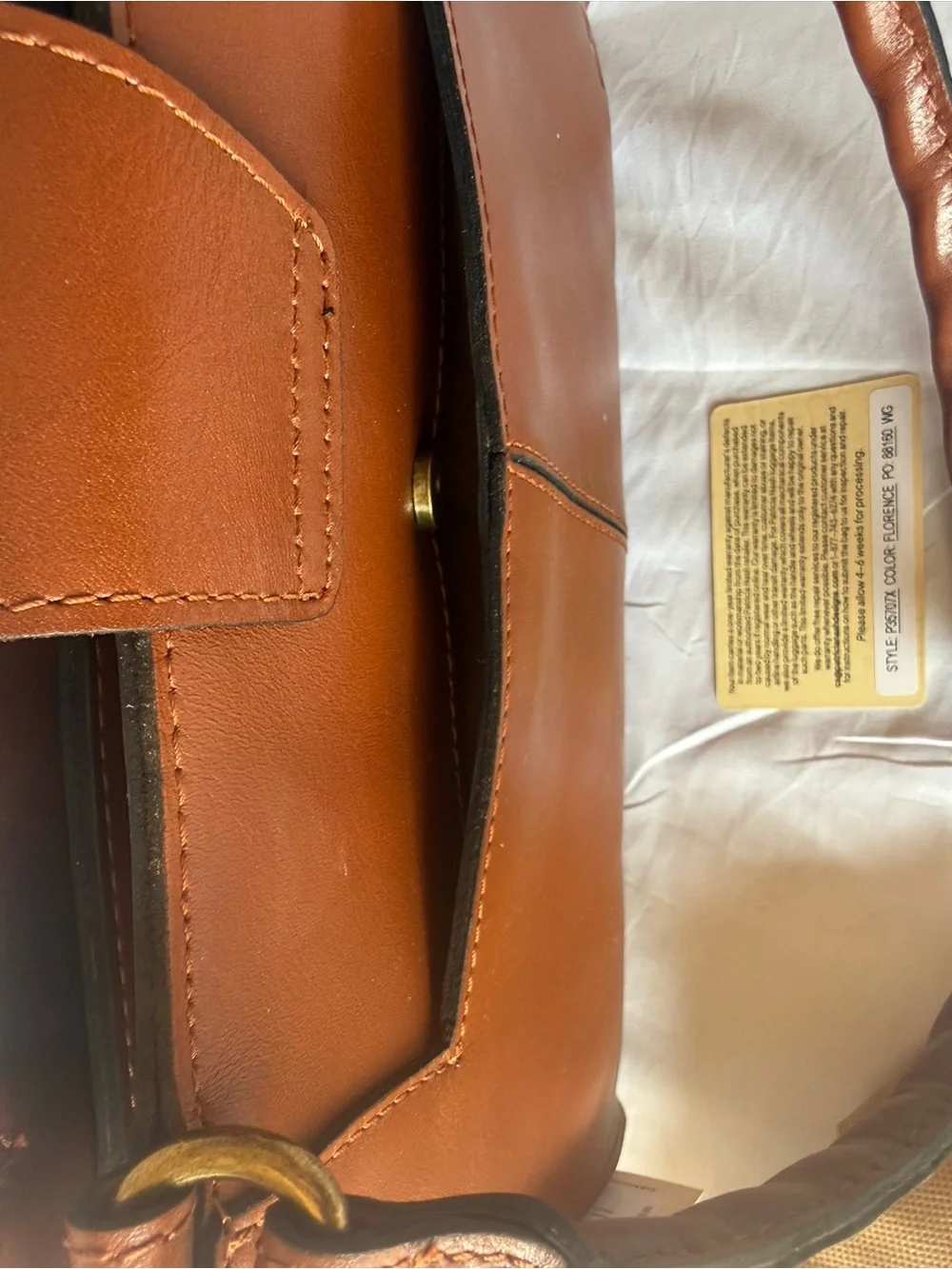 Patricia Nash Brown Embossed Leather Shoulder Bag